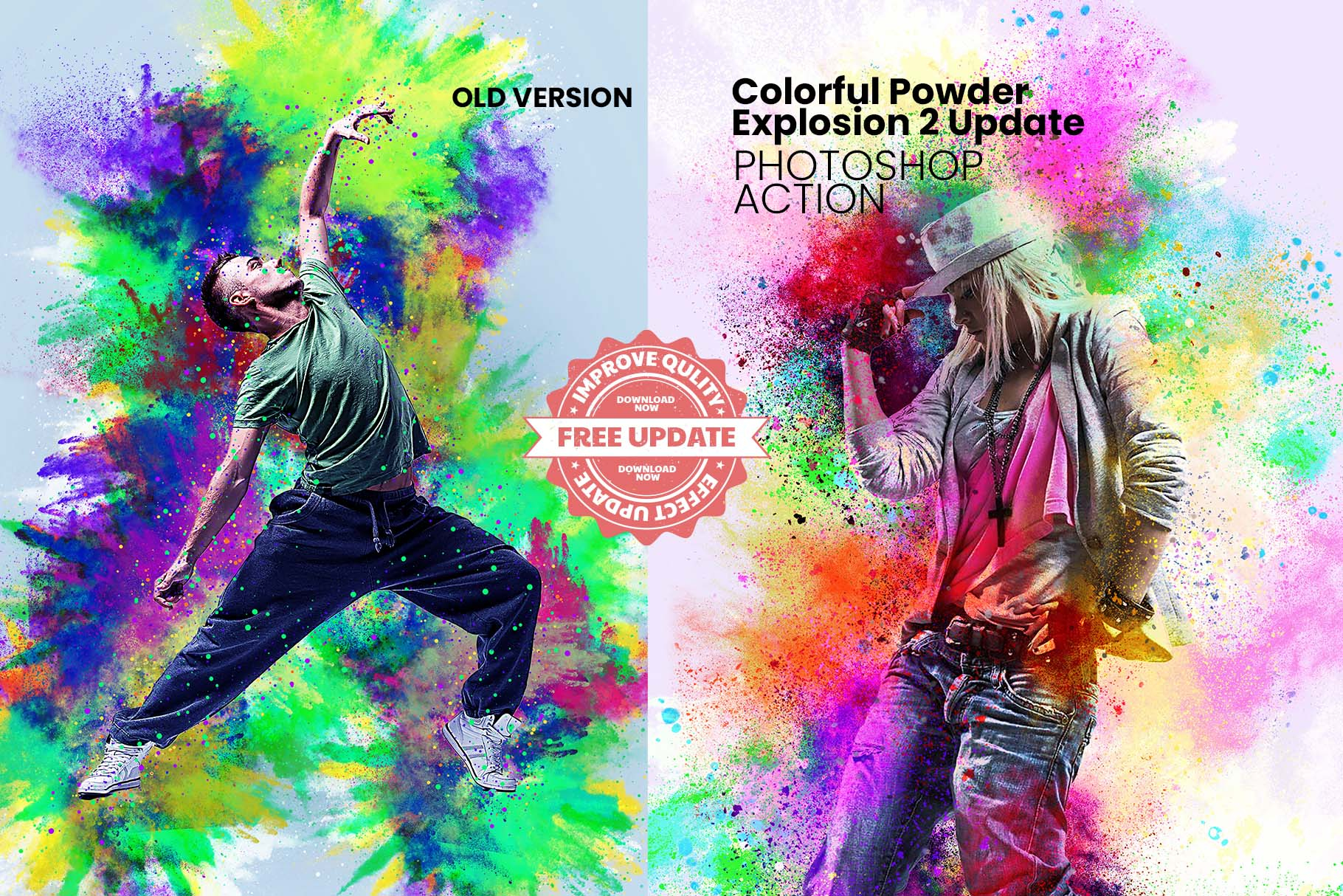 Colorful Powder Explosion Action