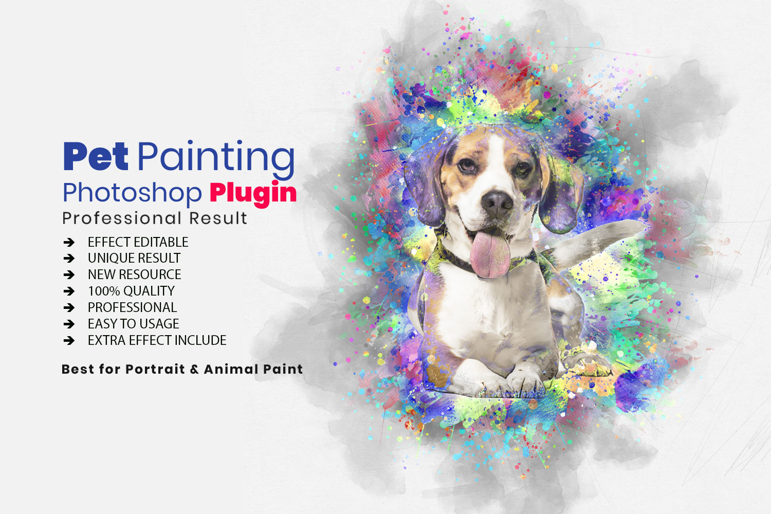 Pro Pet Watercolor Art Plugin Action