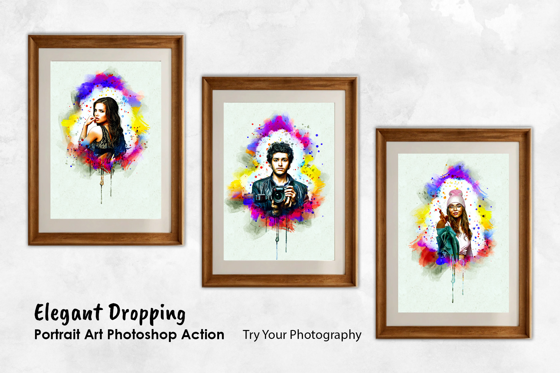 Elegant Dropping Portrait Art